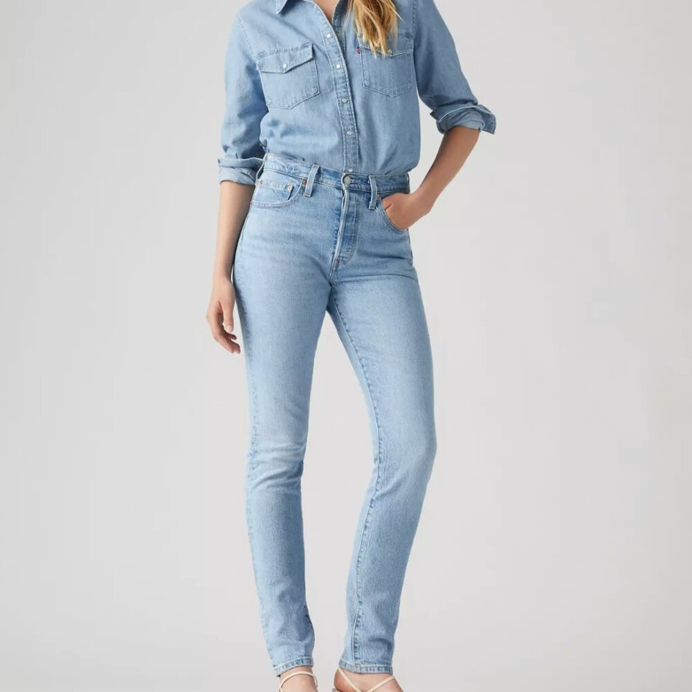 LEVI'S 501 Skinny Womens  High RiseJeans size 32x28 NWT